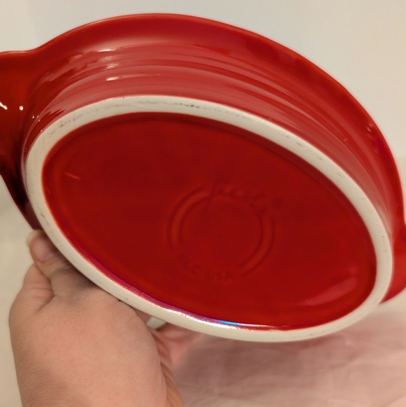 Fiesta 9 1/8 Inch Oval Individual Casserole 13 oz in Scarlet Red - Picture 7 of 8